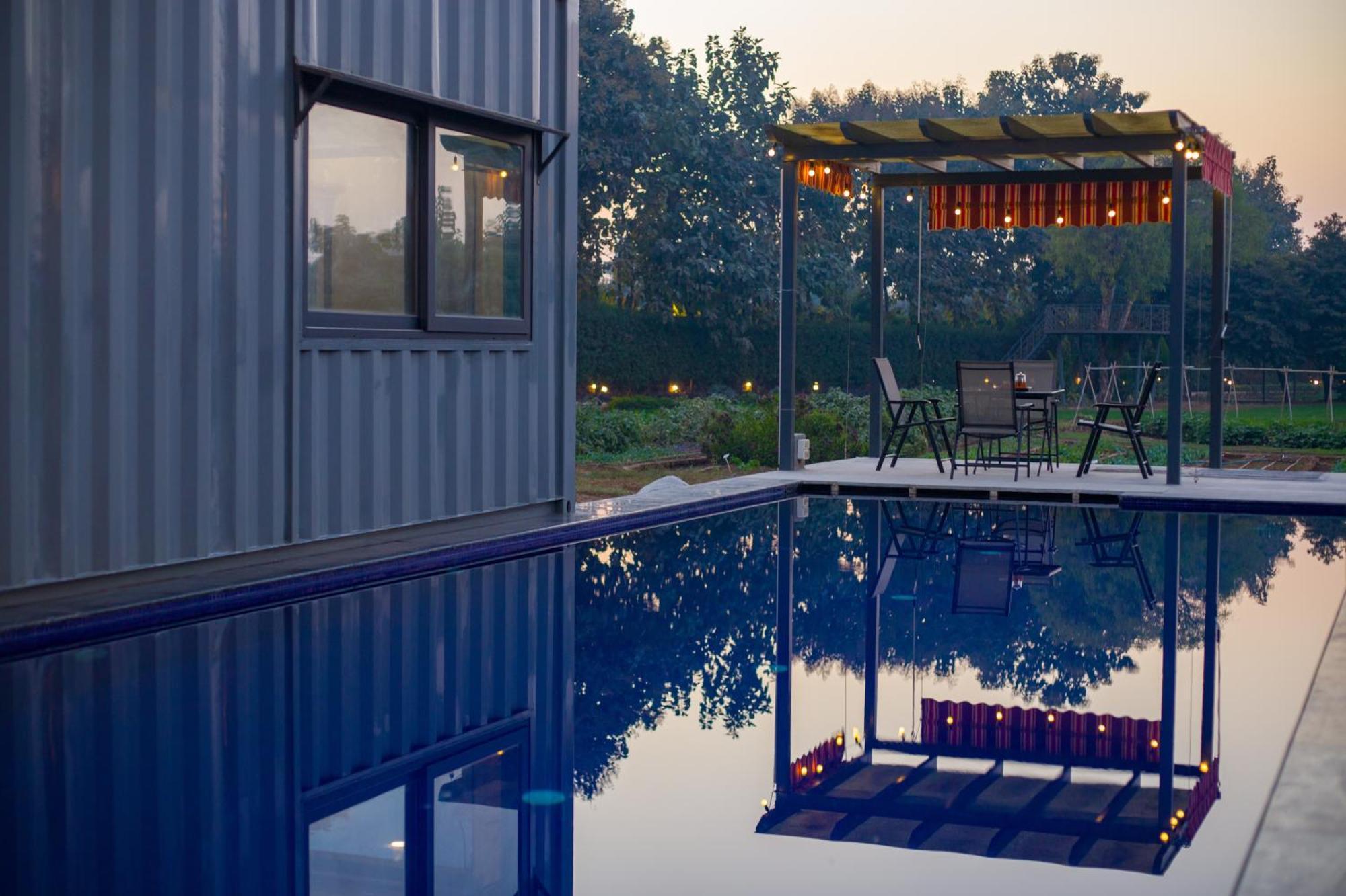 Elivaas Hidden Oasis 4Bhk With Pool, Mud House & Container House Villa Dhauj Екстериор снимка