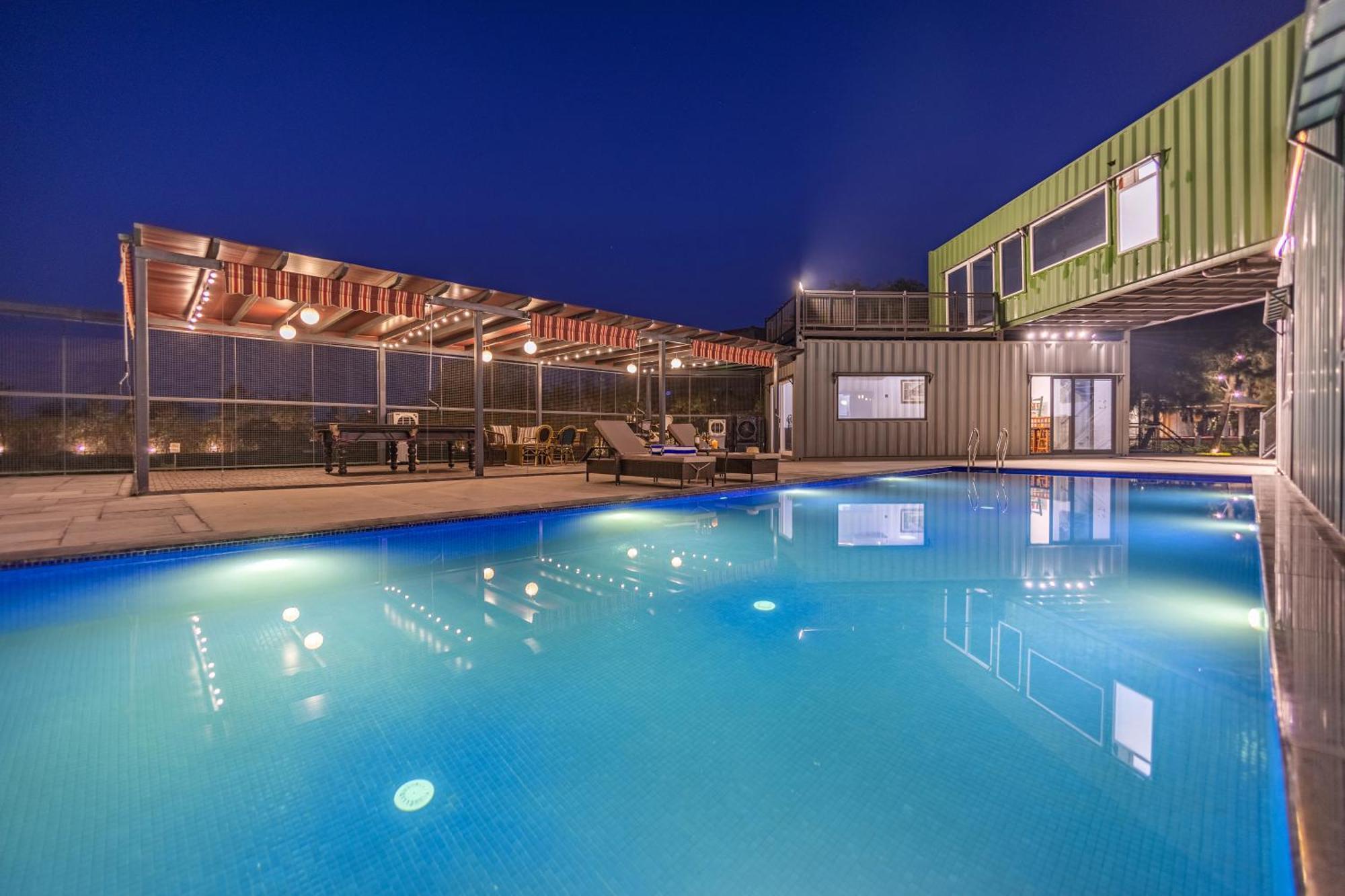 Elivaas Hidden Oasis 4Bhk With Pool, Mud House & Container House Villa Dhauj Екстериор снимка