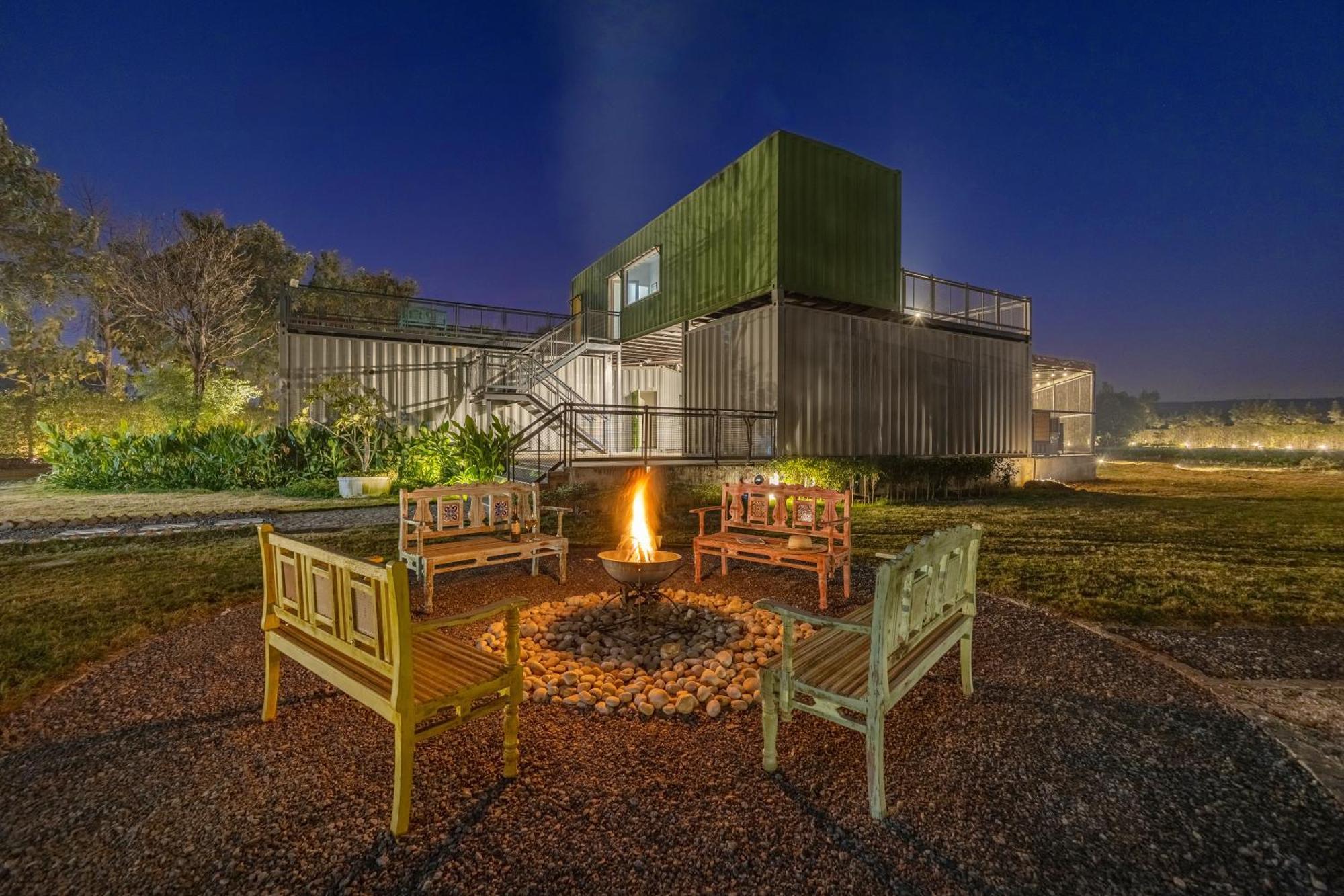 Elivaas Hidden Oasis 4Bhk With Pool, Mud House & Container House Villa Dhauj Екстериор снимка