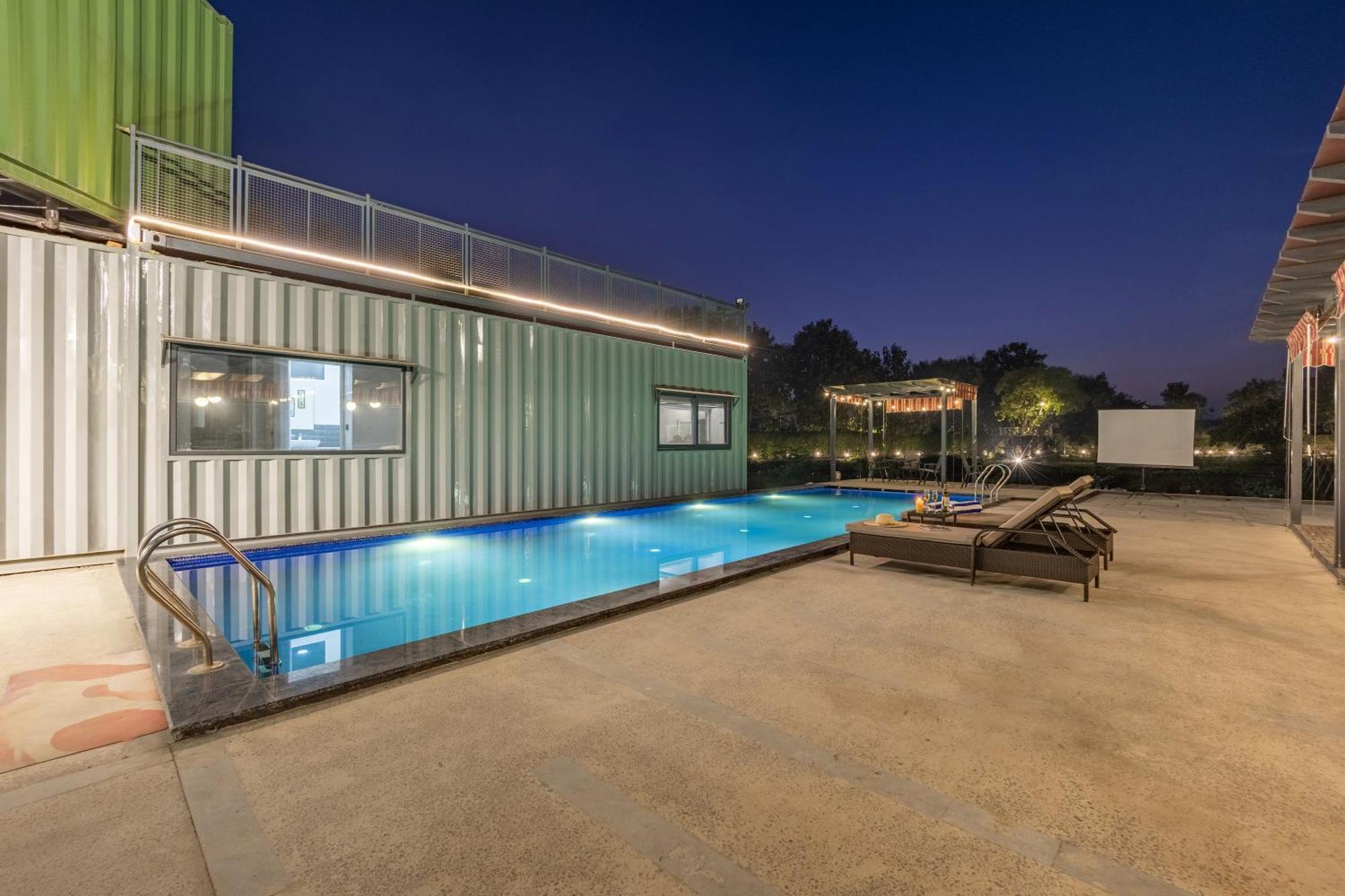 Elivaas Hidden Oasis 4Bhk With Pool, Mud House & Container House Villa Dhauj Екстериор снимка