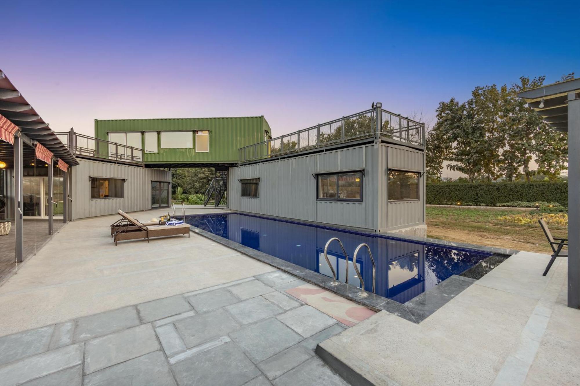 Elivaas Hidden Oasis 4Bhk With Pool, Mud House & Container House Villa Dhauj Екстериор снимка