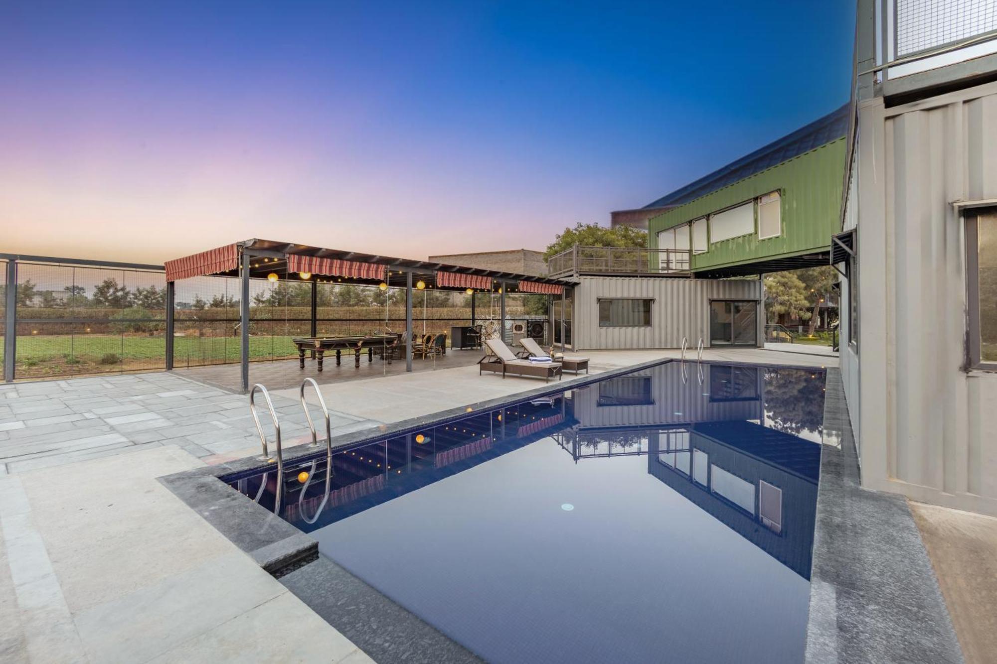 Elivaas Hidden Oasis 4Bhk With Pool, Mud House & Container House Villa Dhauj Екстериор снимка
